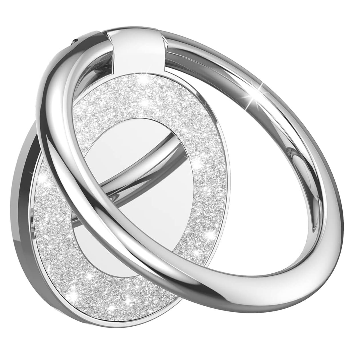 Soporte Anillo para Teléfono Pikabo Brillo Plateado Ajustable