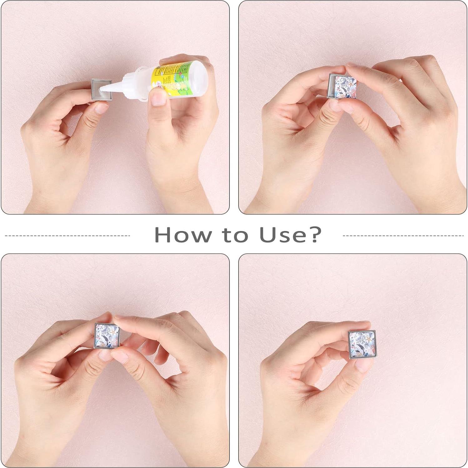 DICOSMETIC 8 Anillos en Blanco Ajustables Acero Inoxidable 10-18mm