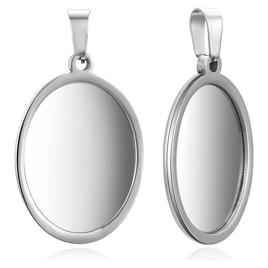 10 Tazas Bezel Acero Inoxidable Adabele 14mm x 10mm Joyería