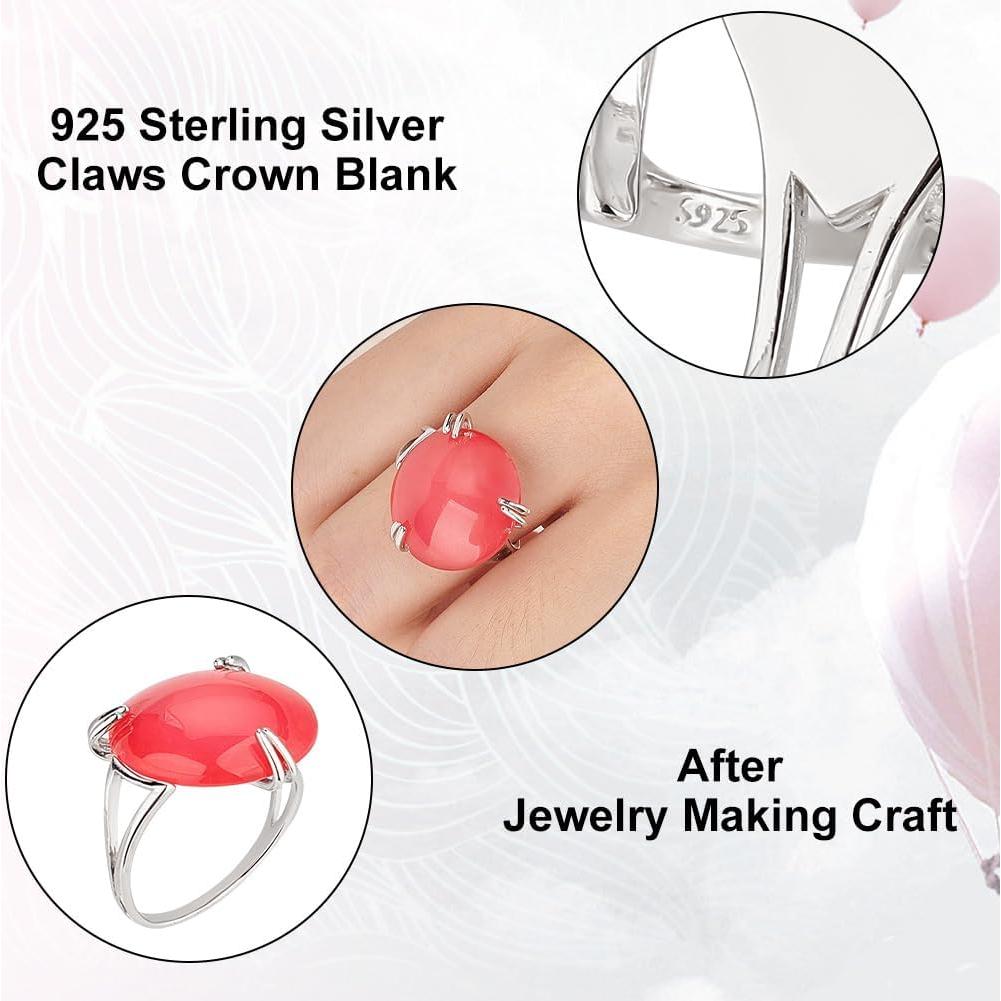 Base de Anillo Ajustable Plata Esterlina 925 PH PandaHall 17mm