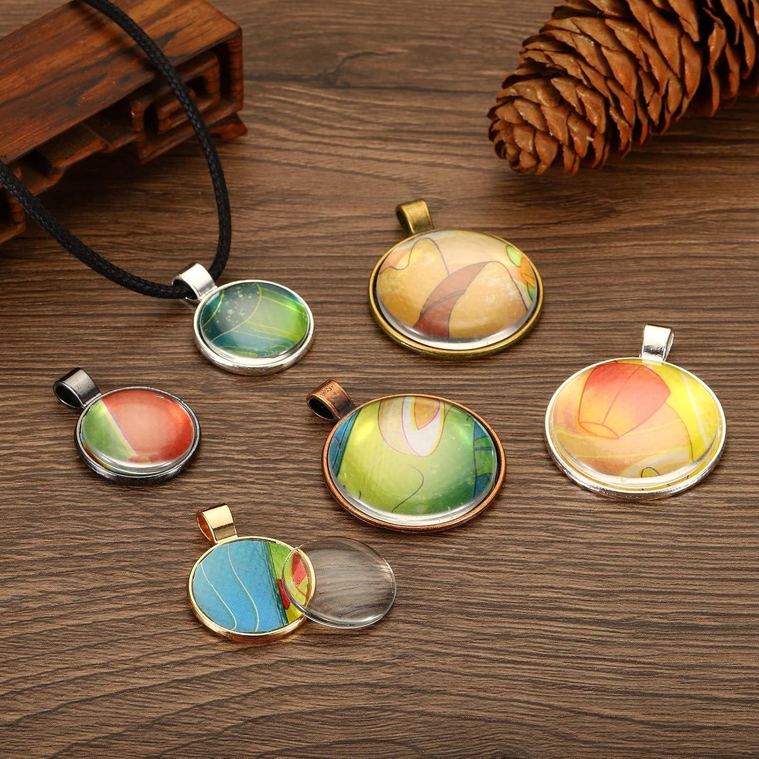 Bandejas de Colgante PATIKIL 30 Conjuntos 20mm Oro Brillante