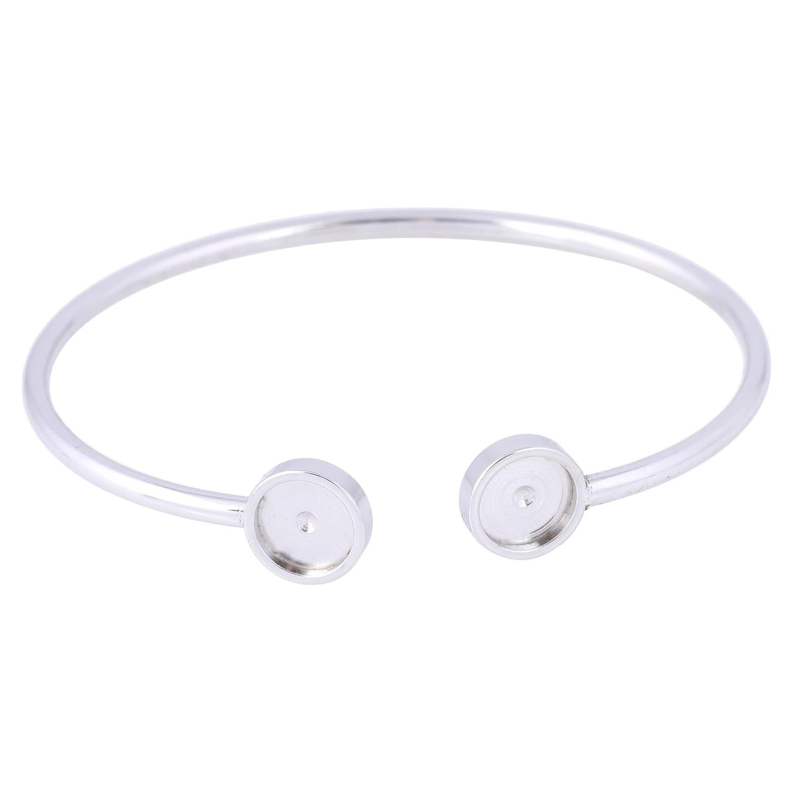 5 Piezas Base de Pulsera Cuff Acero Inoxidable 8mm DIY Joyería