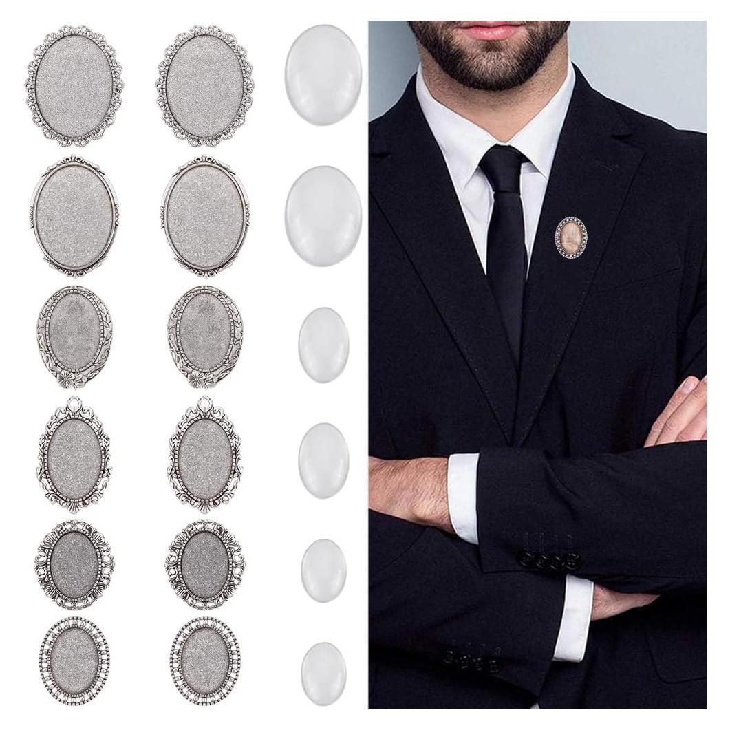 Kits de Fabricación de Broches Cabochon SUNNYCLUE 12 Piezas