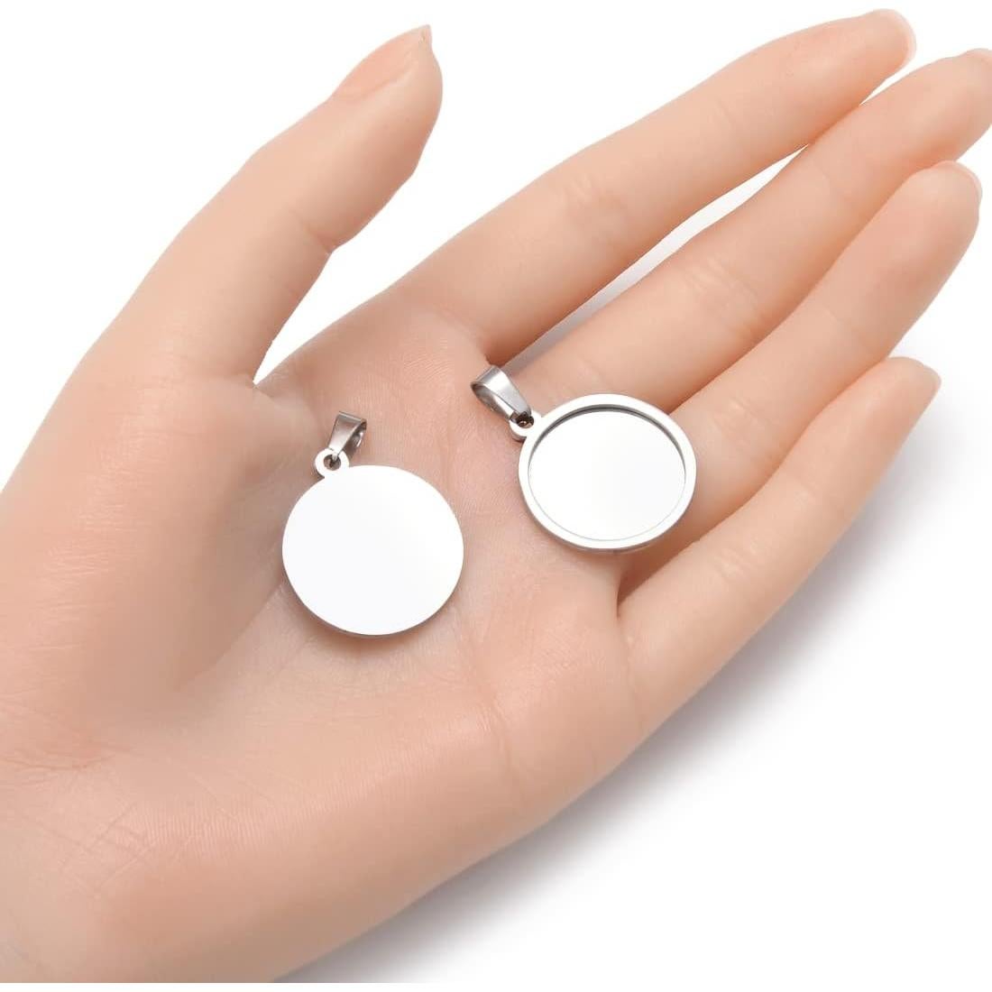 10 Bandejas Bezel Acero Inoxidable 304 Adabele 20mm Joyas