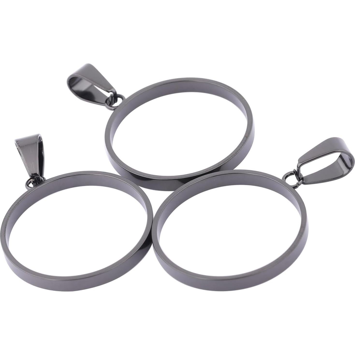 20 Marcos Abiertos de Acero Inoxidable 25mm para Joyería DIY