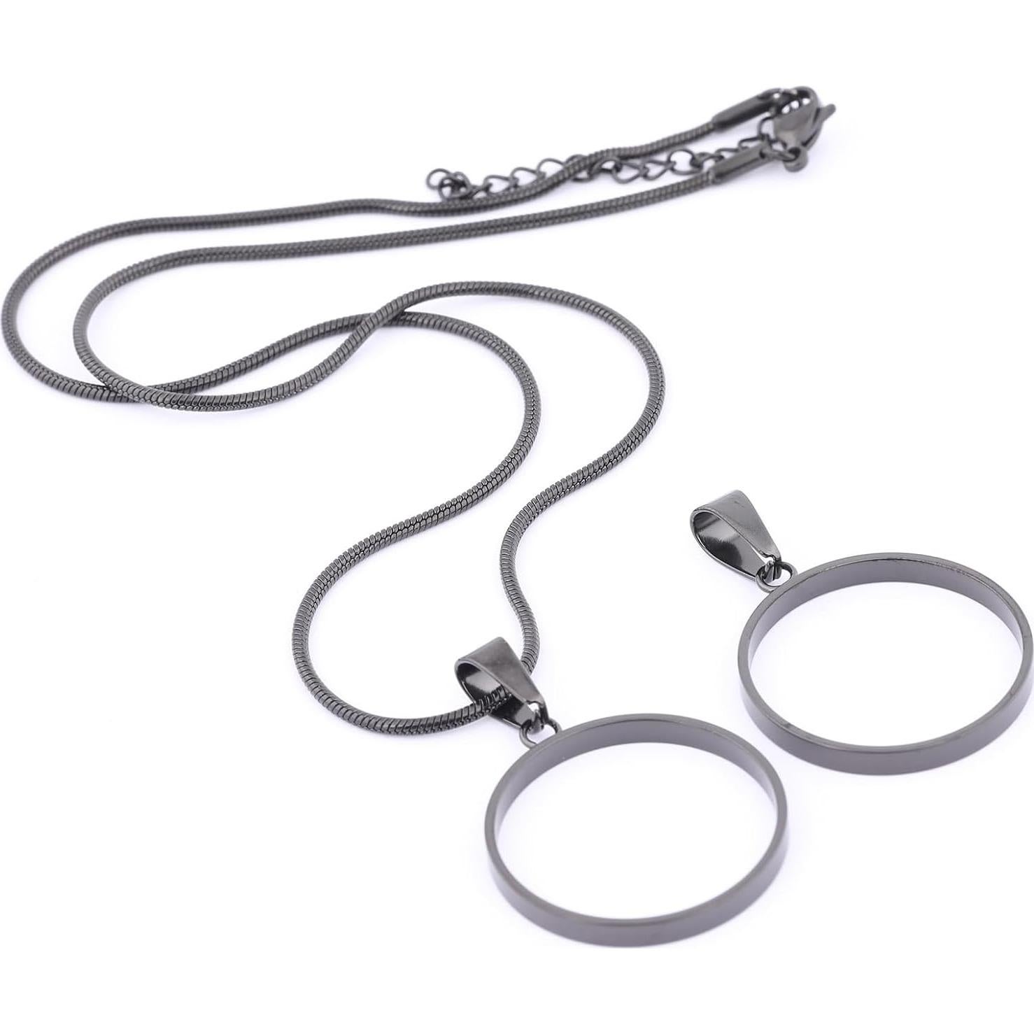 20 Marcos Abiertos de Acero Inoxidable 25mm para Joyería DIY