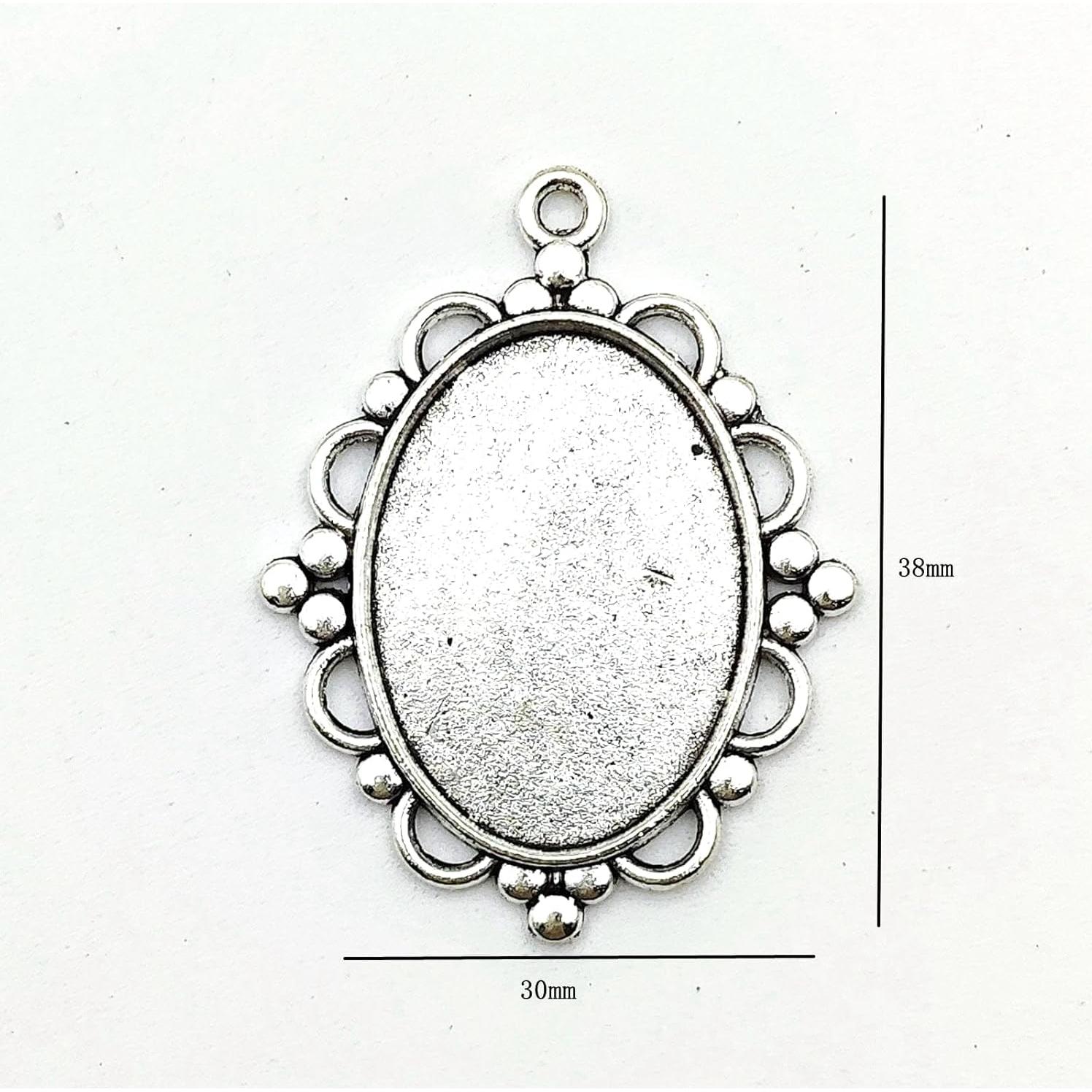 Colgantes Vintage Carytalee 20PC Aleación Plateada 38mm