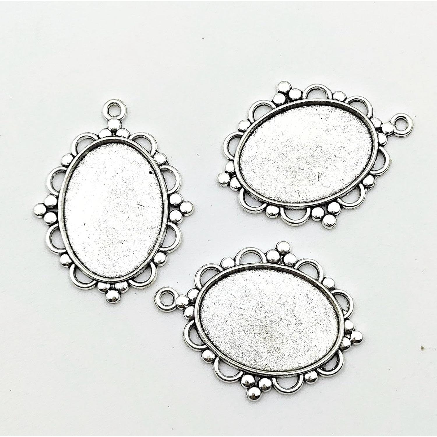 Colgantes Vintage Carytalee 20PC Aleación Plateada 38mm