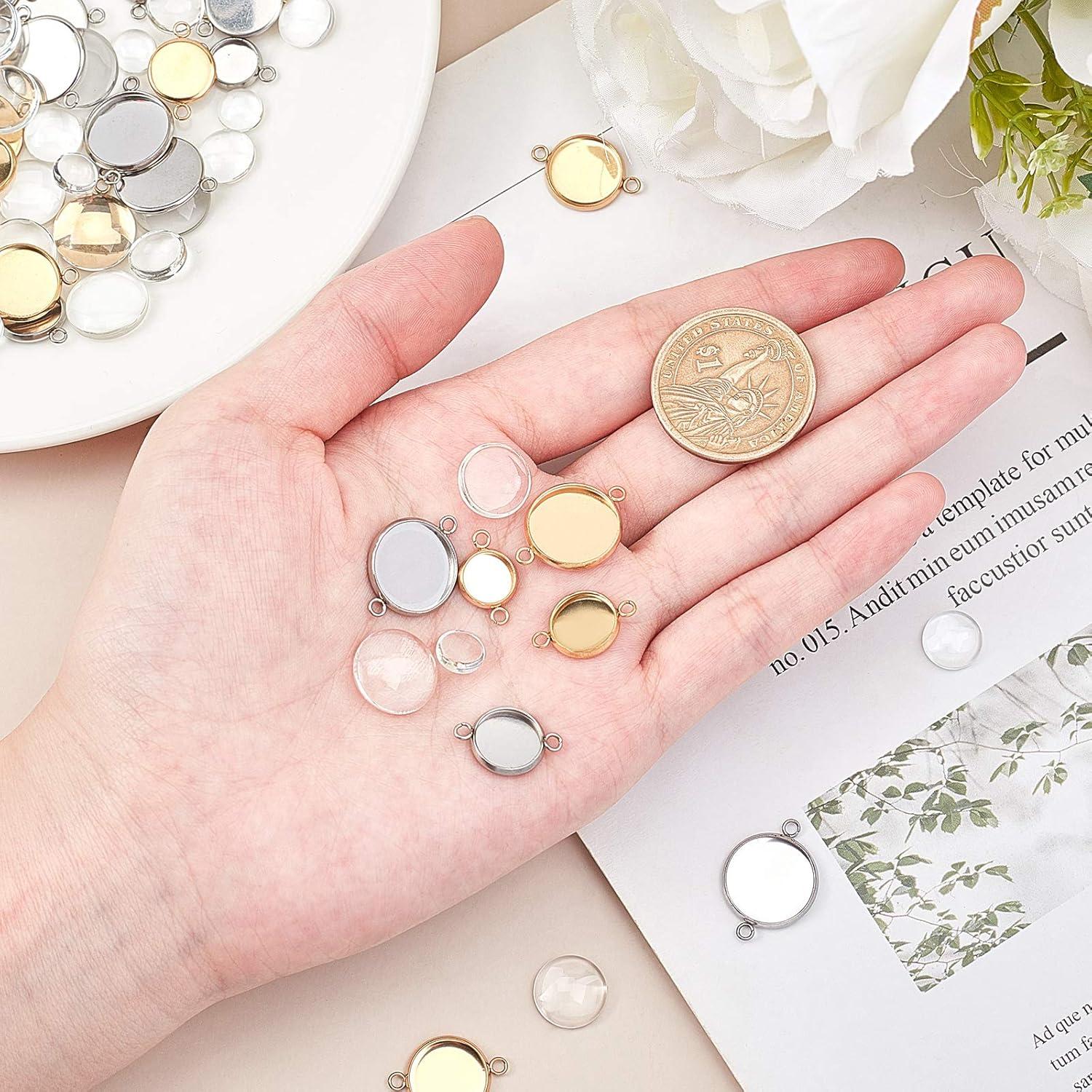 Conjuntos de Conectores de Cabochón UNICRAFTALE 40 Piezas 8-14mm