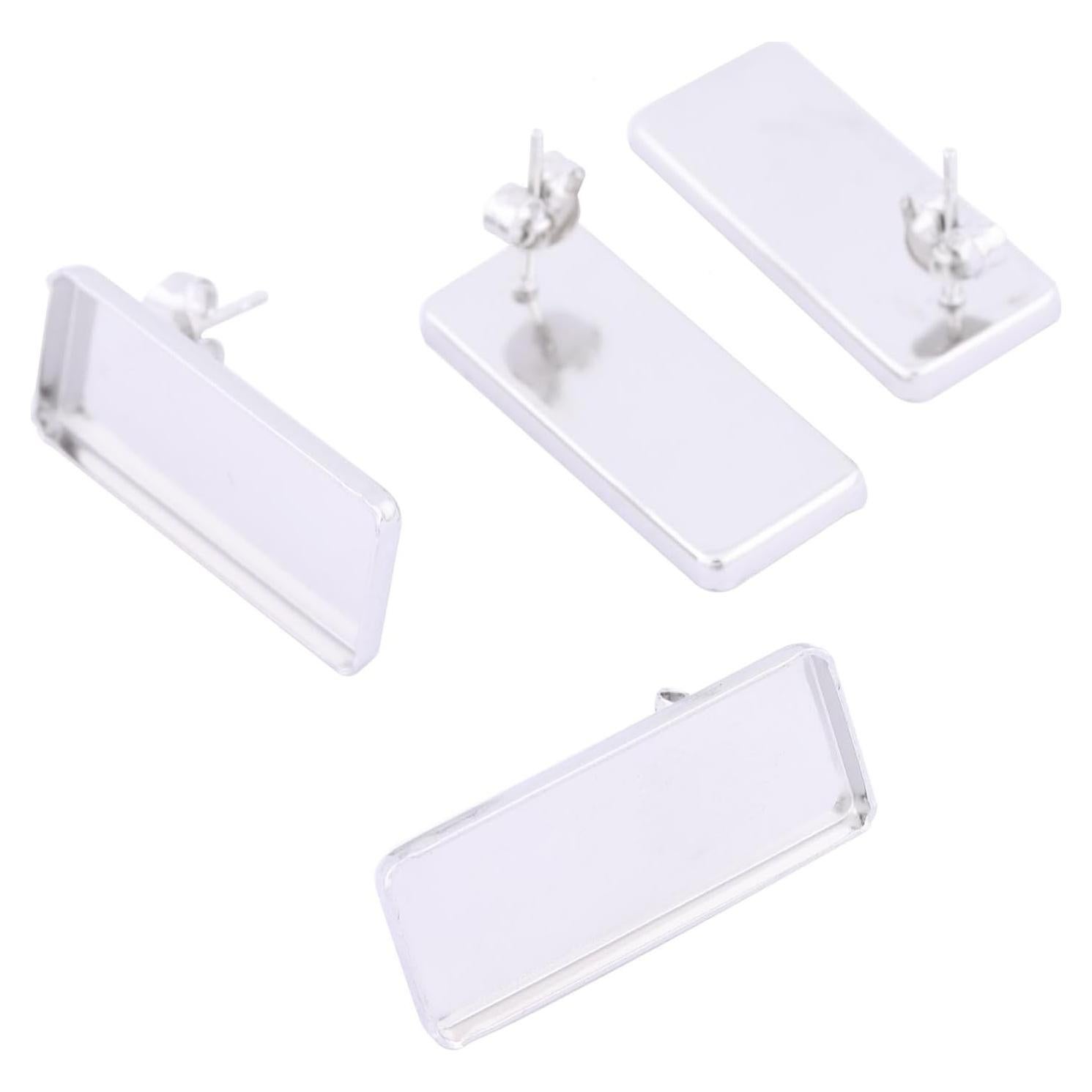 20 Piezas Configuraciones Pendientes Acero Inoxidable 10x25mm