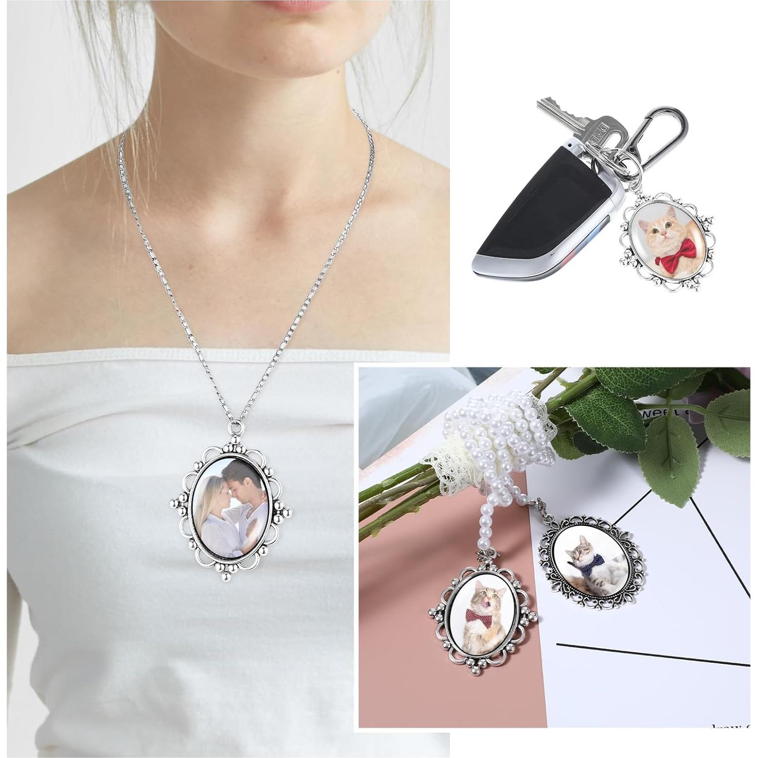 10 Bandejas de Colgante Ovaladas Telooco 30x40mm para Joyería