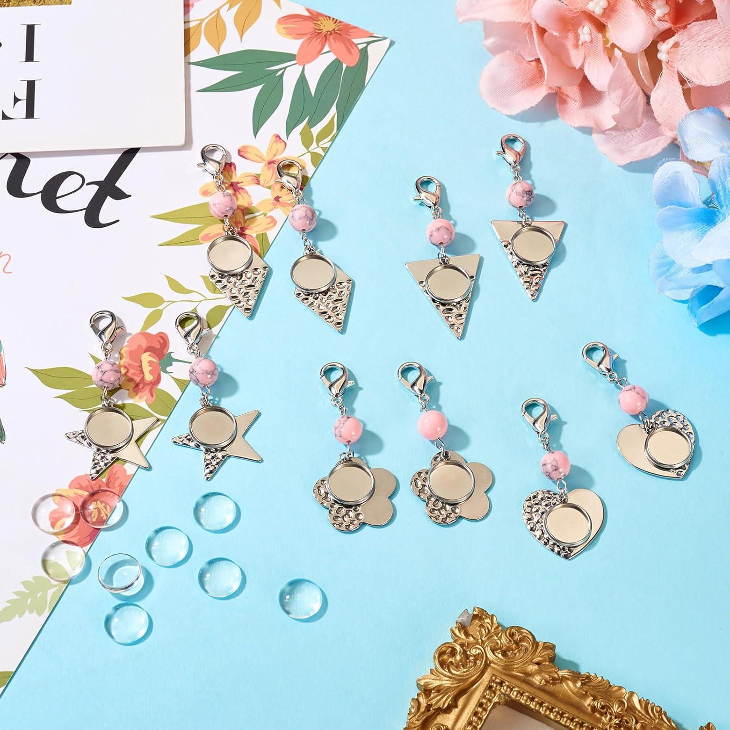 20 Piezas Colgantes Bezel Acero Inoxidable FASHEWELRY DIY