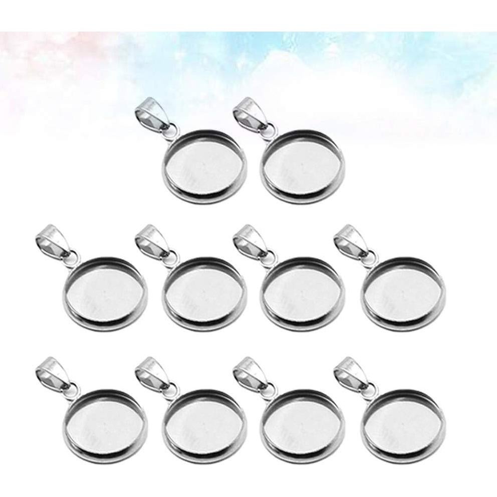 Kit 20 Bandejas Colgantes Acero Inoxidable Plata 16mm