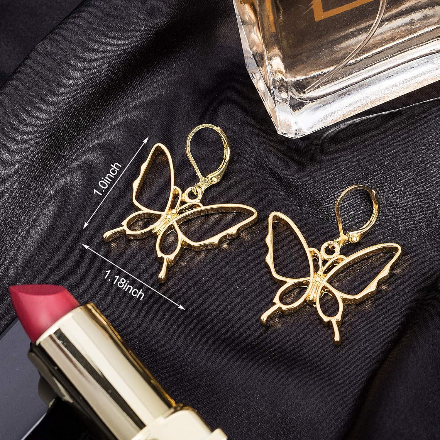 Colgantes de Metal en Forma de Mariposa Dorada OIIKI - 20 Piezas 3x2.54cm