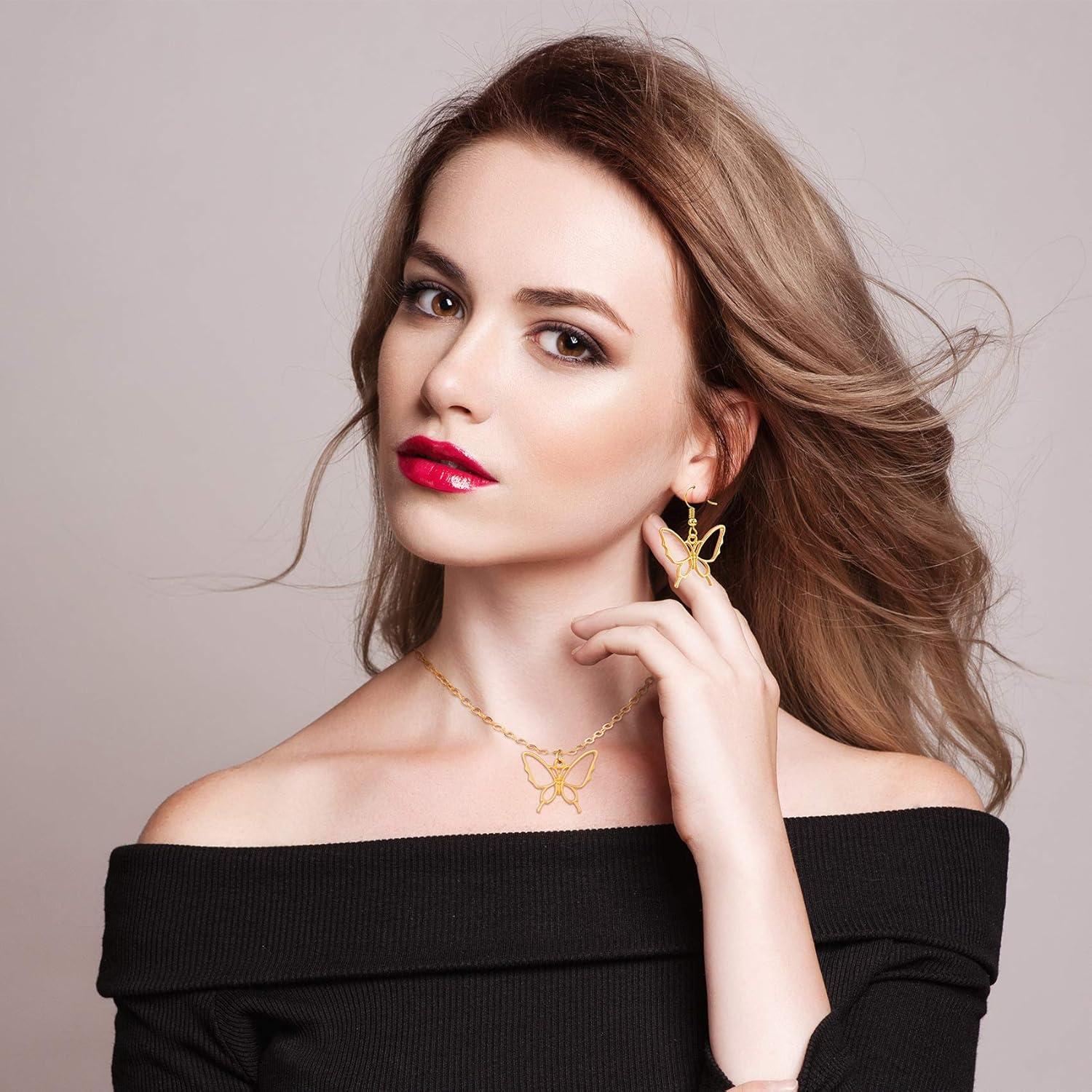 Colgantes de Metal en Forma de Mariposa Dorada OIIKI - 20 Piezas 3x2.54cm