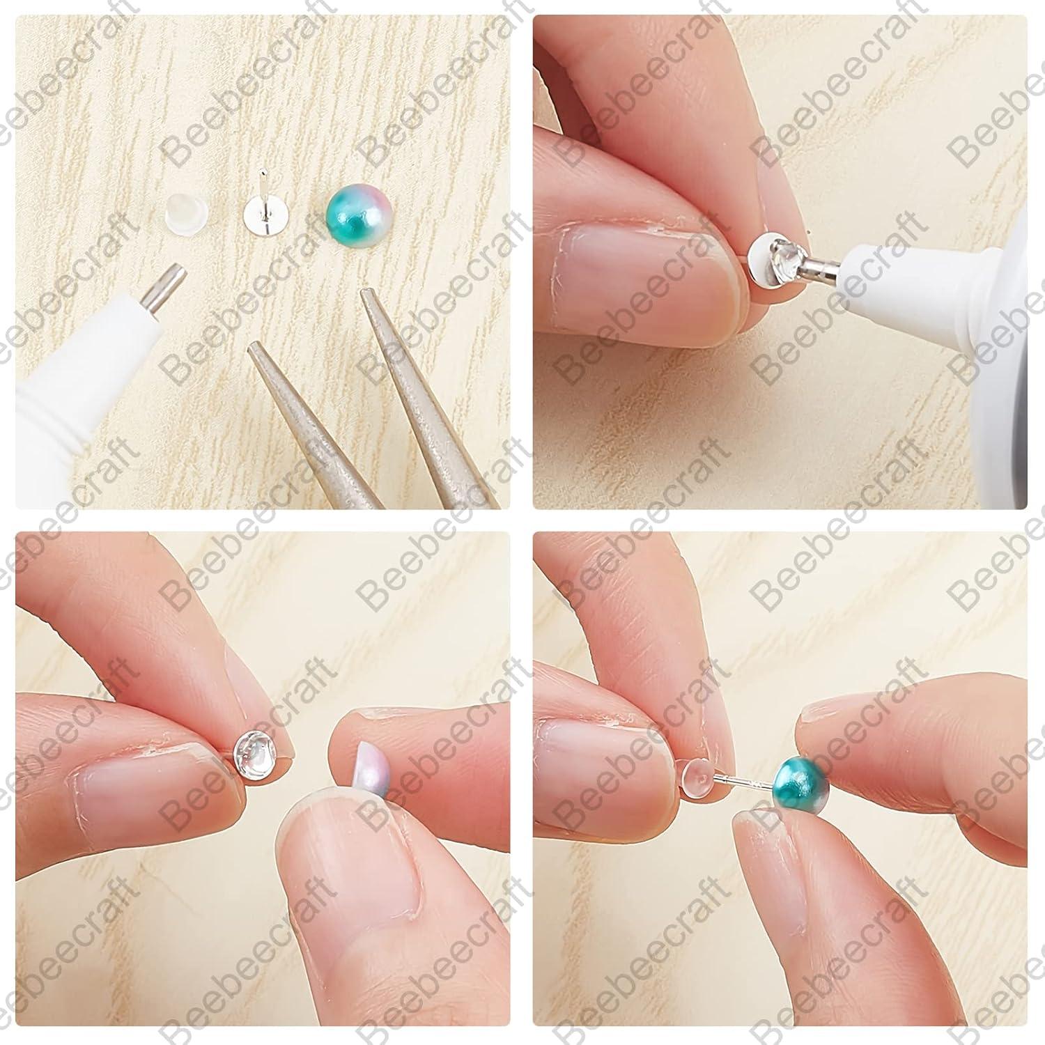 Configuraciones de Aretes Cabochon Beebeecraft 20 Piezas Plata 925