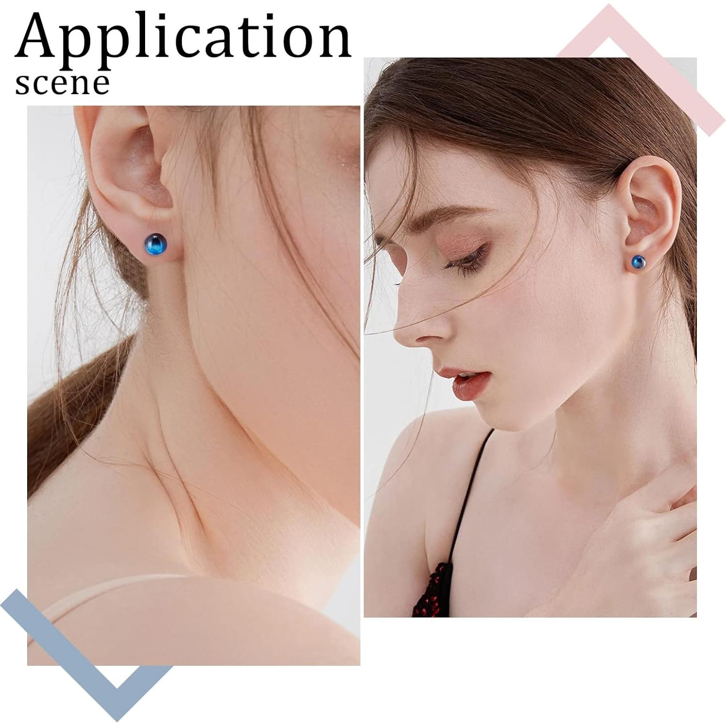 Configuraciones de Aretes Cabochon Beebeecraft 20 Piezas Plata 925