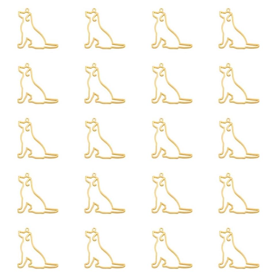 20 Colgantes de Perro Sentado Fashewelry para Joyería DIY