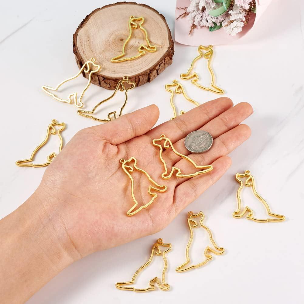 20 Colgantes de Perro Sentado Fashewelry para Joyería DIY