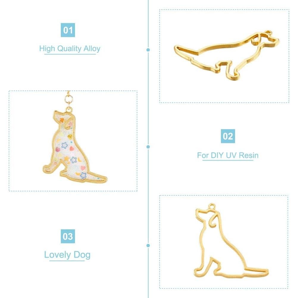 20 Colgantes de Perro Sentado Fashewelry para Joyería DIY