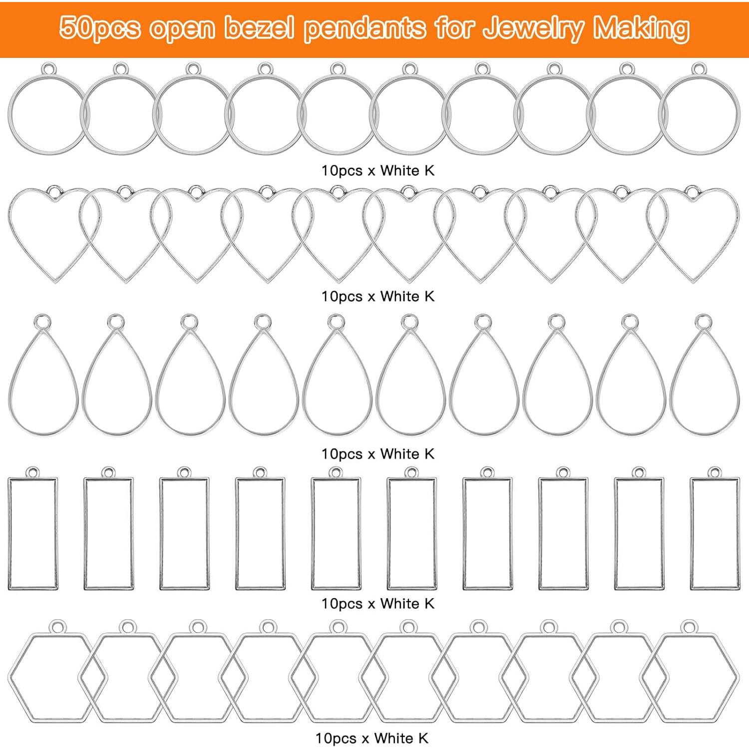 50 Abrazaderas Abiertas Oubaka para Manualidades DIY - 5 Estilos