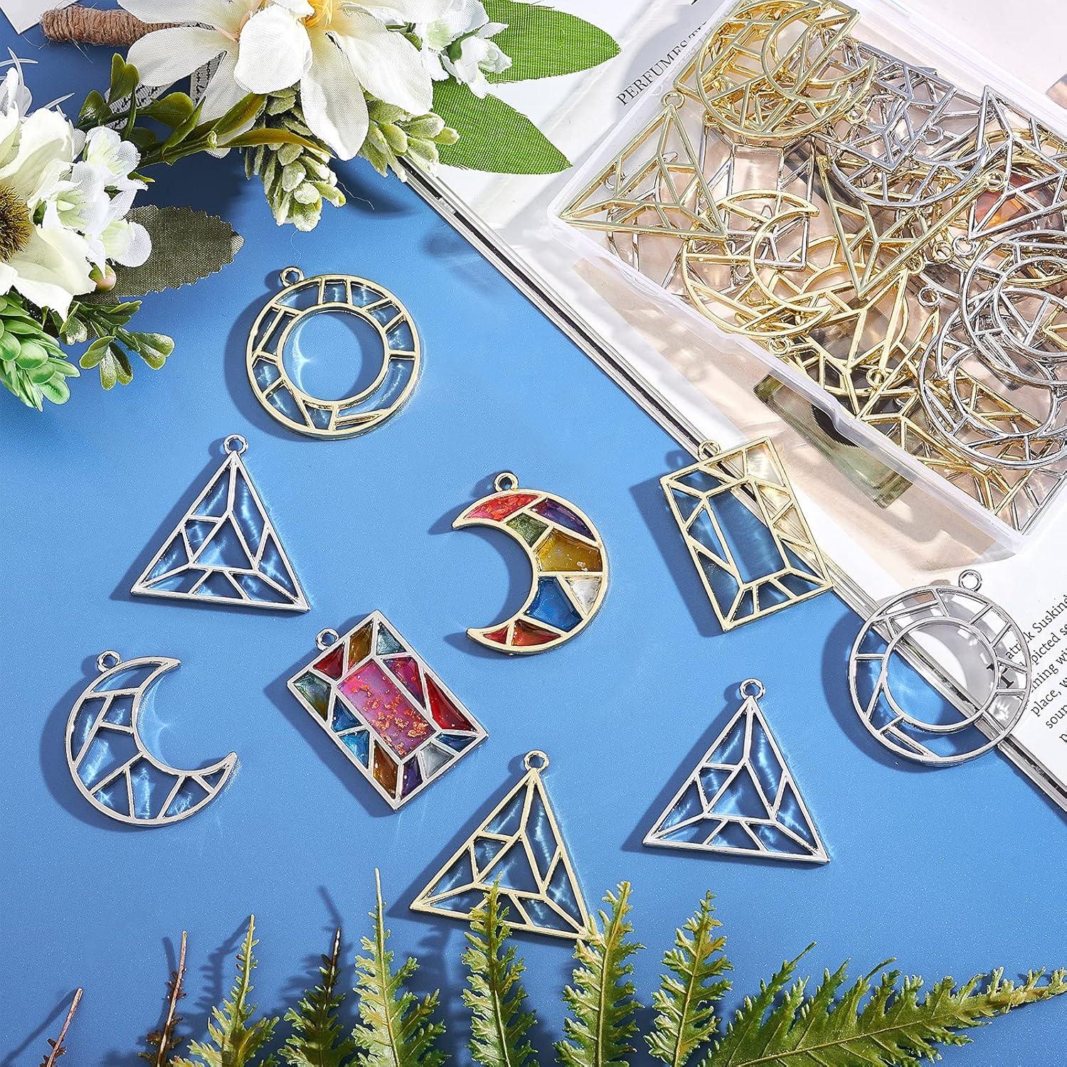 OLYCRAFT 32 Piezas Colgantes Geométricos para Joyería DIY