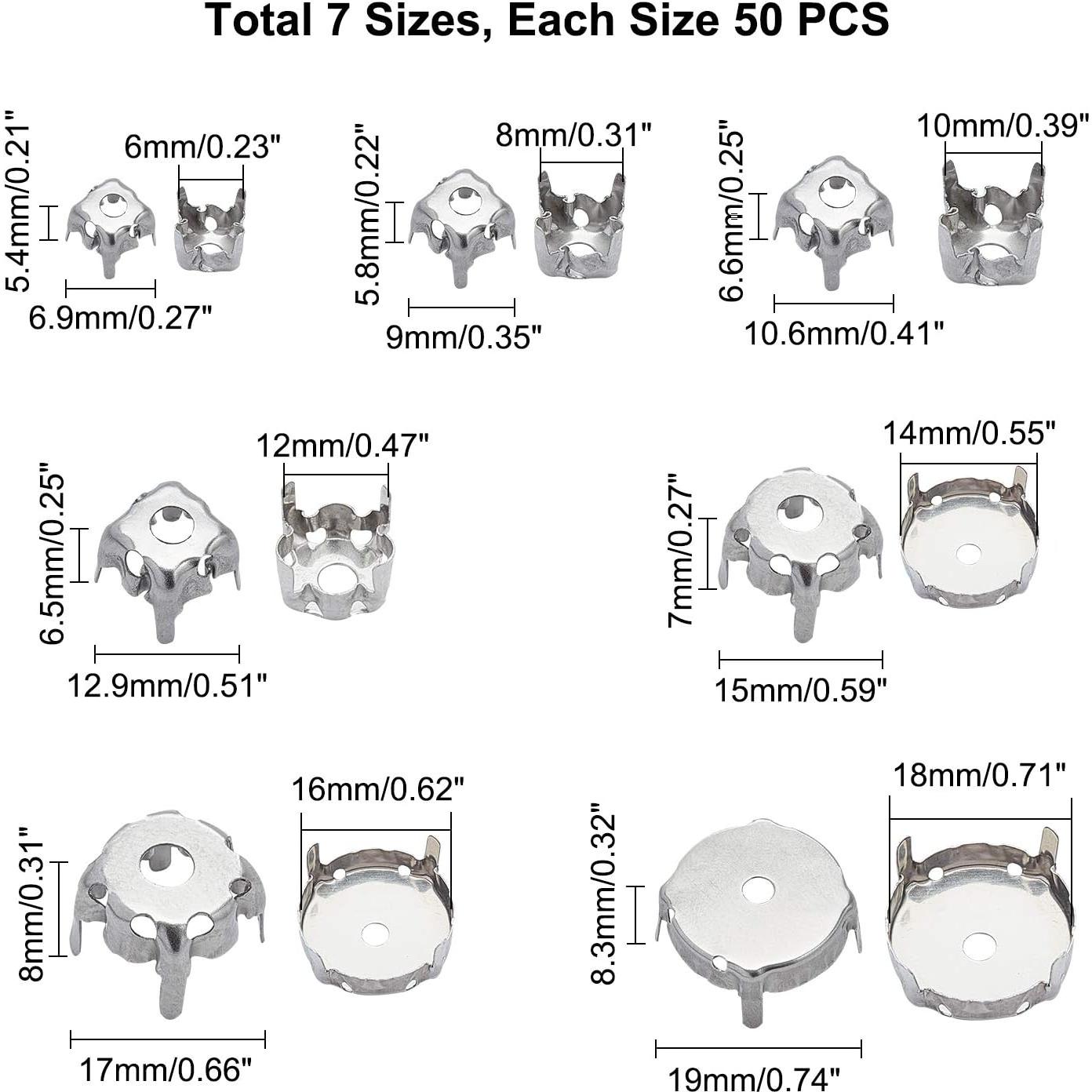 Set de Configuraciones de Garra UNICRAFTALE 350pcs 6-18mm