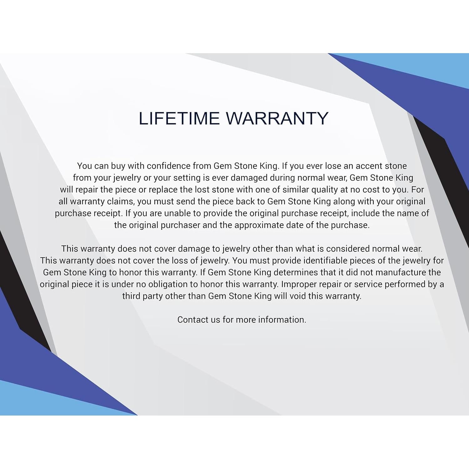 Aretes de Circonita Blanca Gem Stone King 925 Plata 6MM