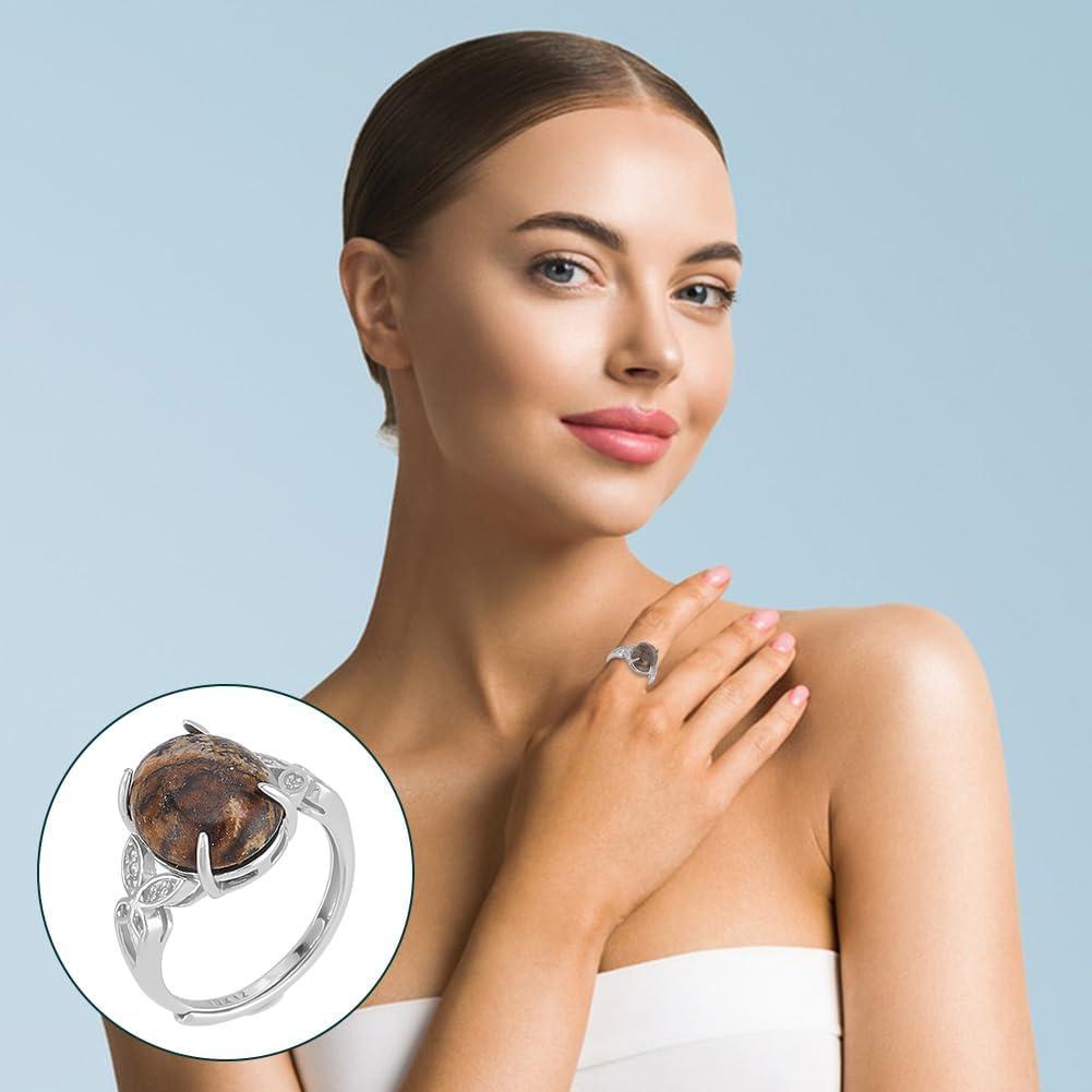 Anillo en Blanco de Plata Esterlina 925 PLIGREAT Ajustable DIY