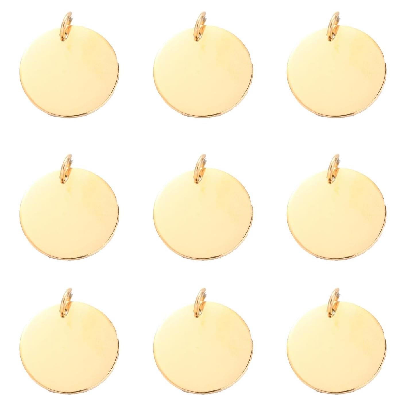 10 Placas de Acero Inoxidable 20mm para Estampado de Joyería