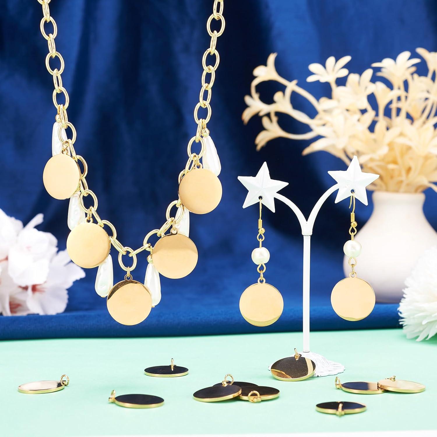 10 Placas de Acero Inoxidable 20mm para Estampado de Joyería