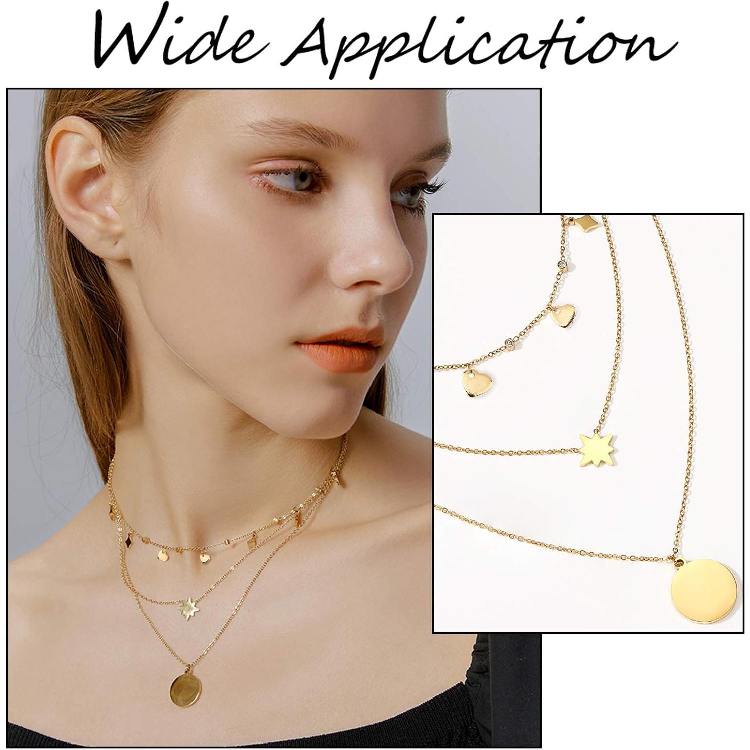 Colgantes de Corazón UNICRAFTALE 100pcs Acero Inoxidable 6mm