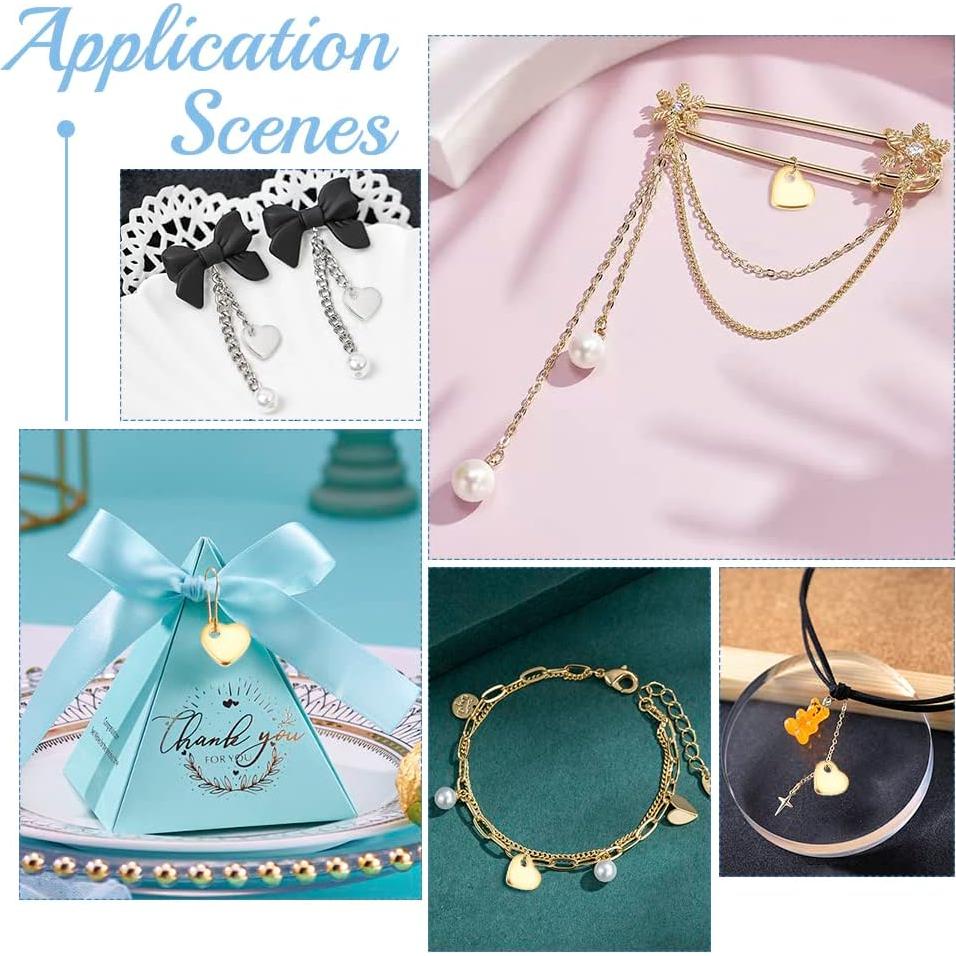 Colgantes de Corazón UNICRAFTALE 100pcs Acero Inoxidable 6mm