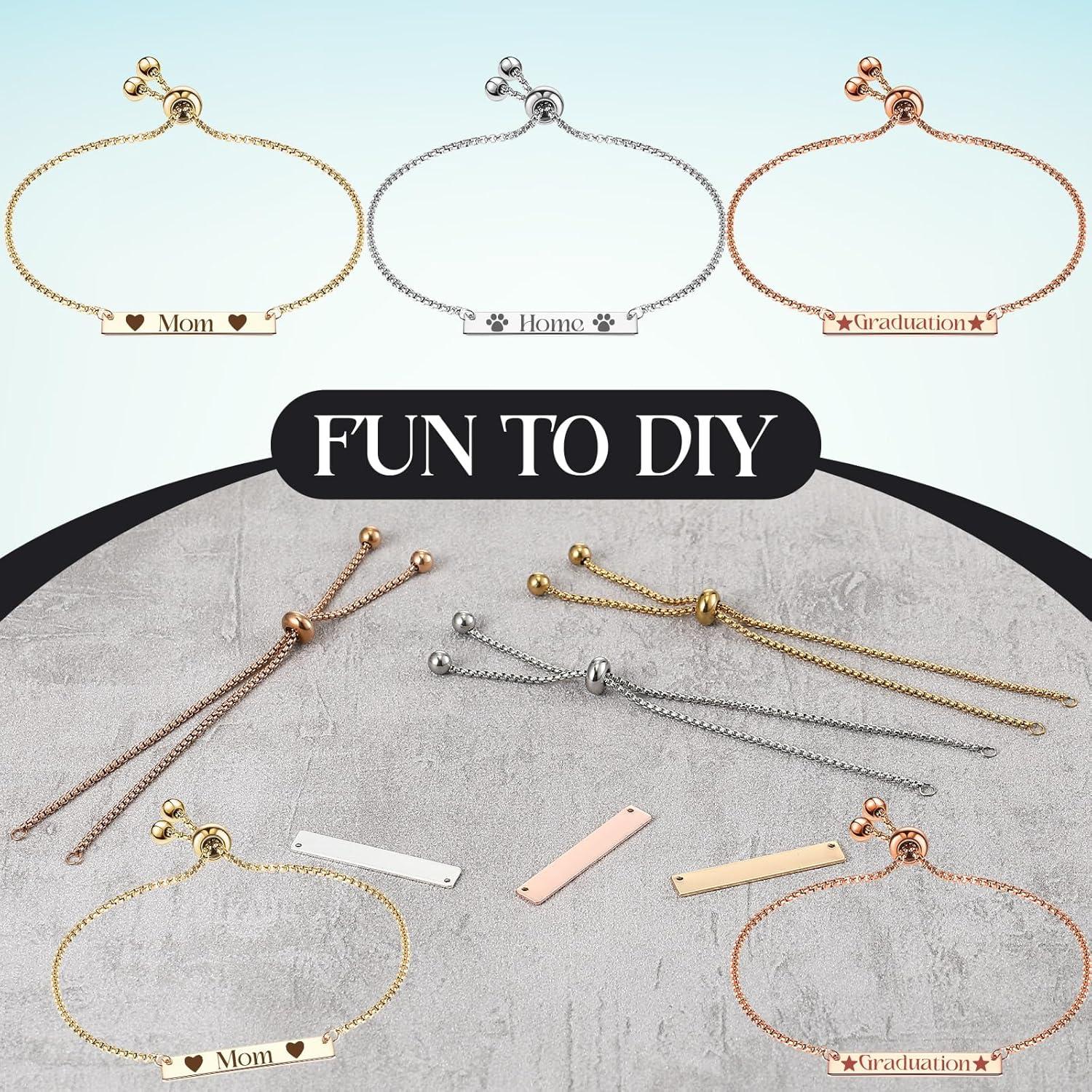 Kit DIY Pulseras Grabables Ecation 10 Piezas Ajustables