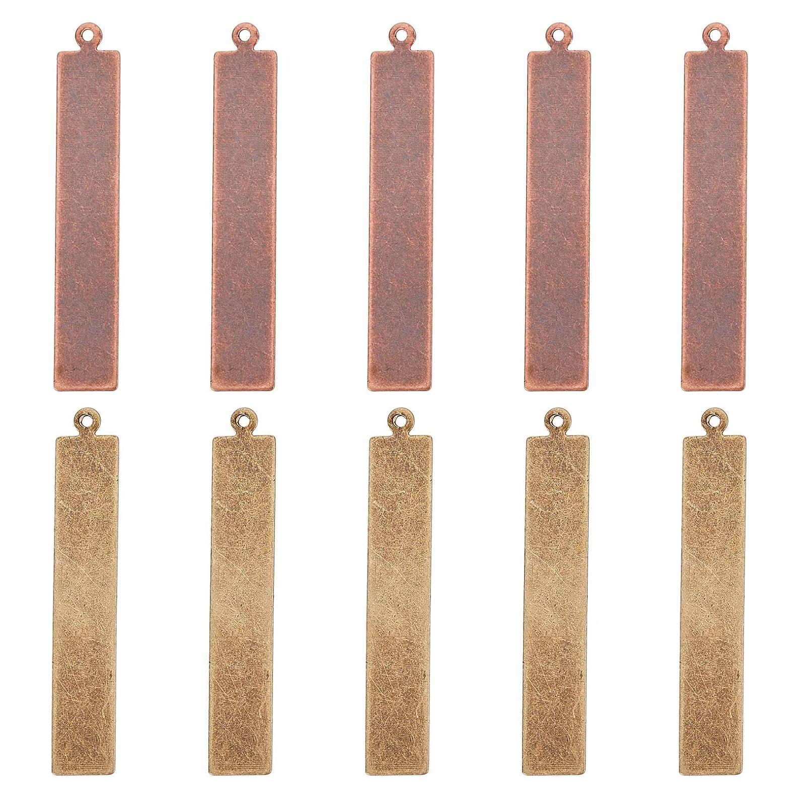 Plantillas de Grabado de Latón PH PandaHall 40pcs 4.06x0.51cm