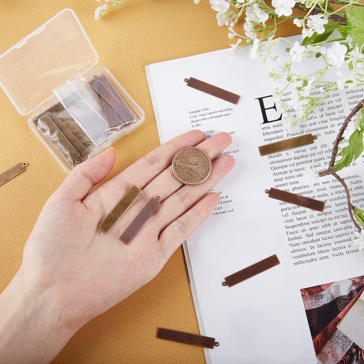 Plantillas de Grabado de Latón PH PandaHall 40pcs 4.06x0.51cm