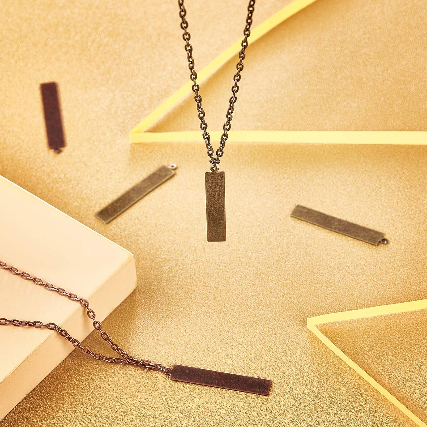 Plantillas de Grabado de Latón PH PandaHall 40pcs 4.06x0.51cm