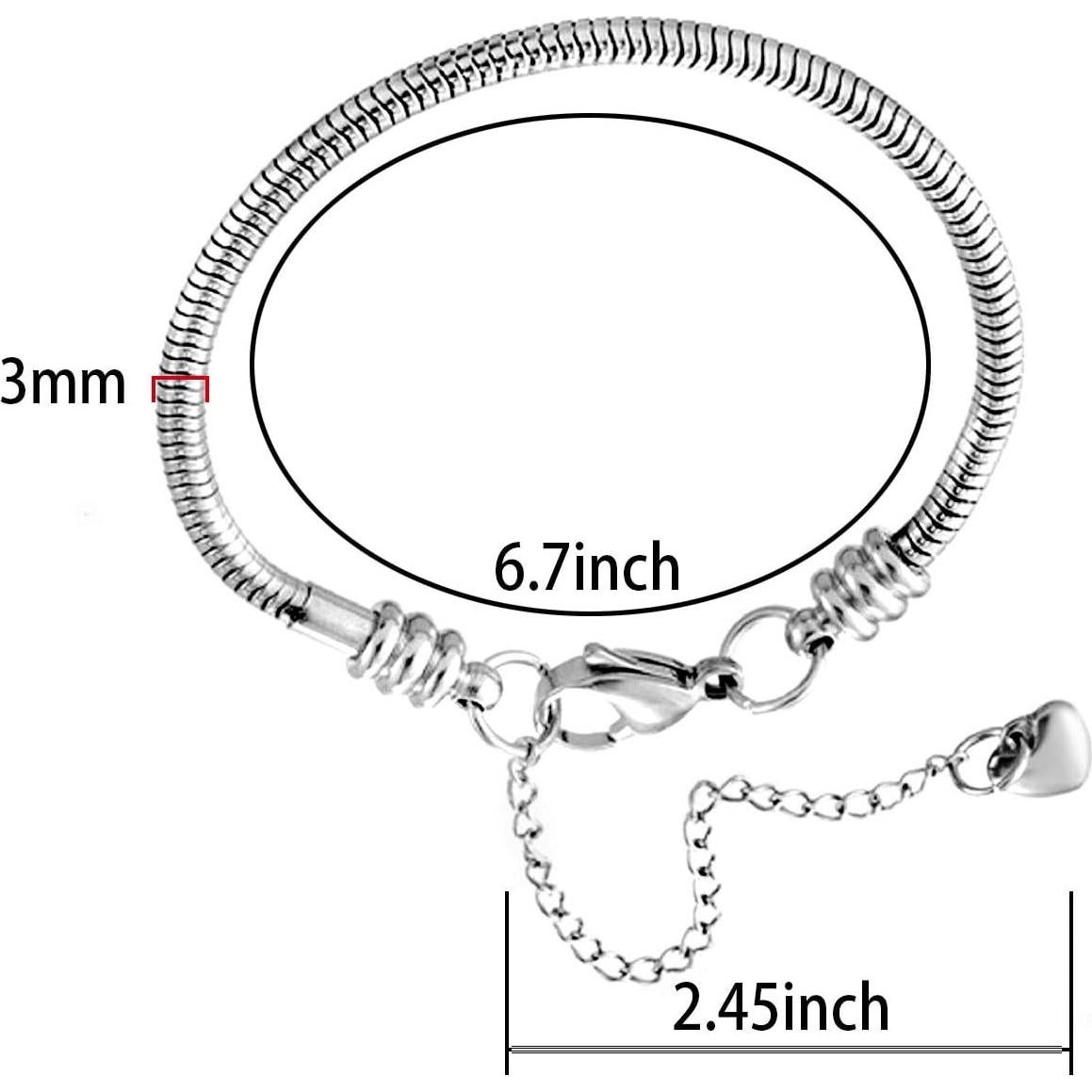 Pulsera Charm Ajustable KunBead 17 cm Acero Inoxidable