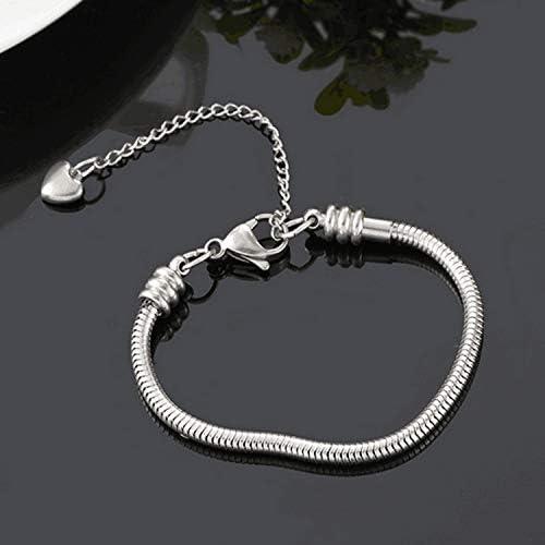 Pulsera Charm Ajustable KunBead 17 cm Acero Inoxidable