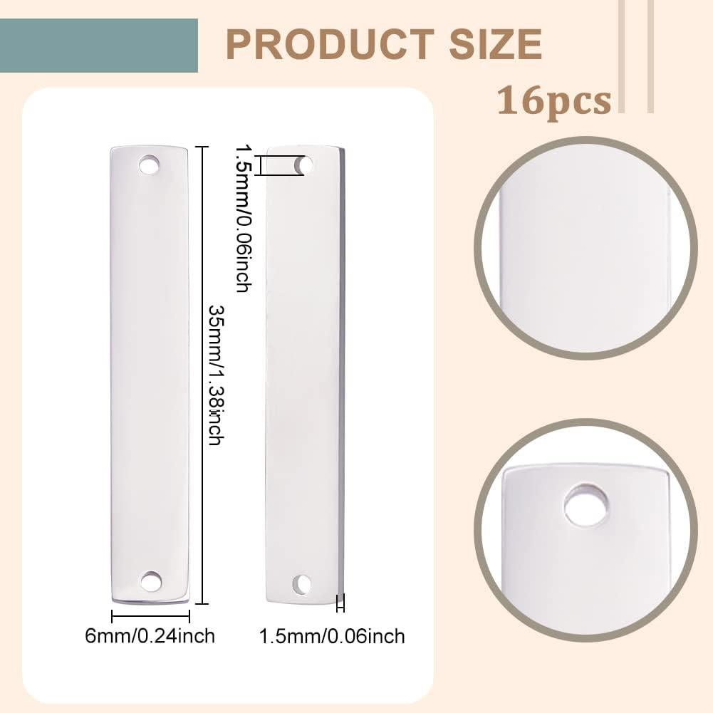 Conectores de Acero Inoxidable 304 BENECREAT 16Pcs 3.5x0.6cm
