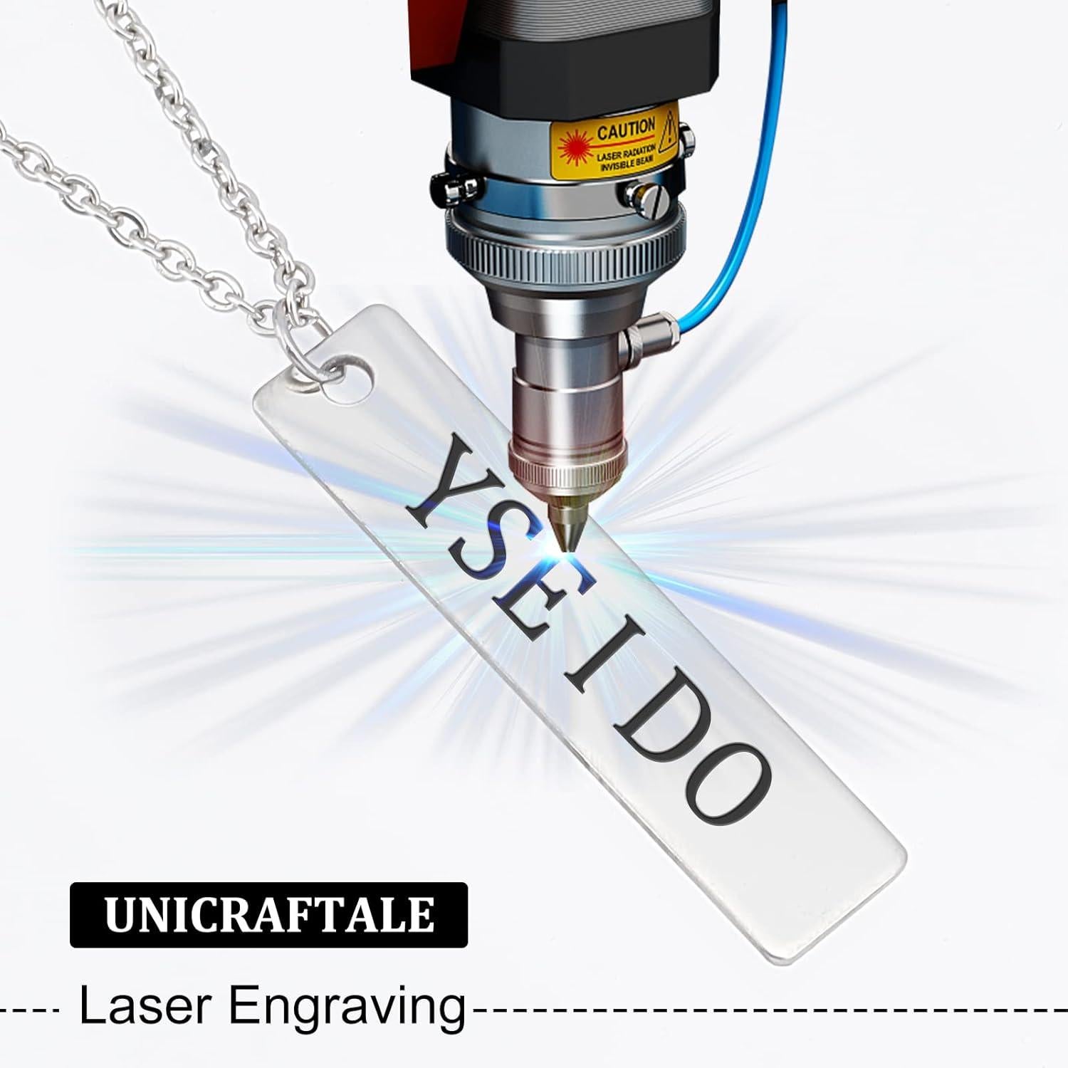 Etiquetas de Metal UNICRAFTALE 30 Piezas 40x9mm Acero Inoxidable