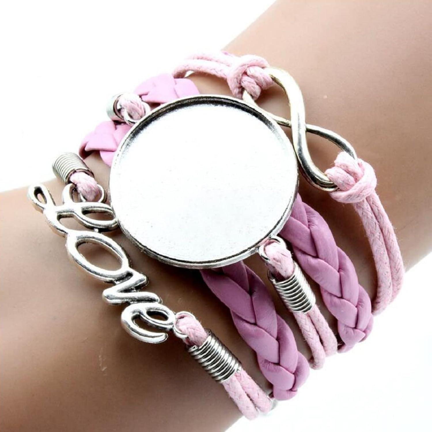 MIAO JIN 12PCS Pulsera de Cuero Ajustable 25mm para Niños