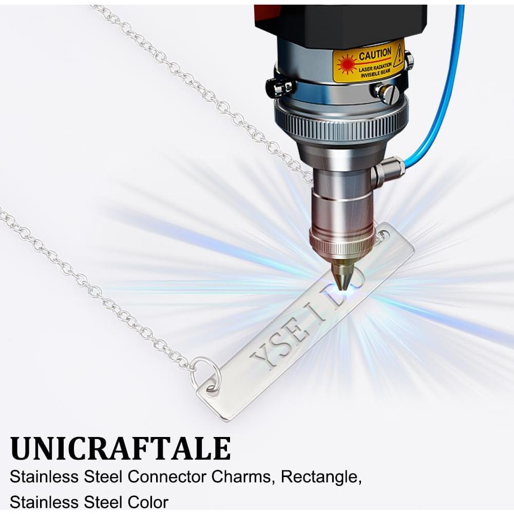 Conectores de Etiquetas de Acero Inoxidable UNICRAFTALE 50Pcs 35mm