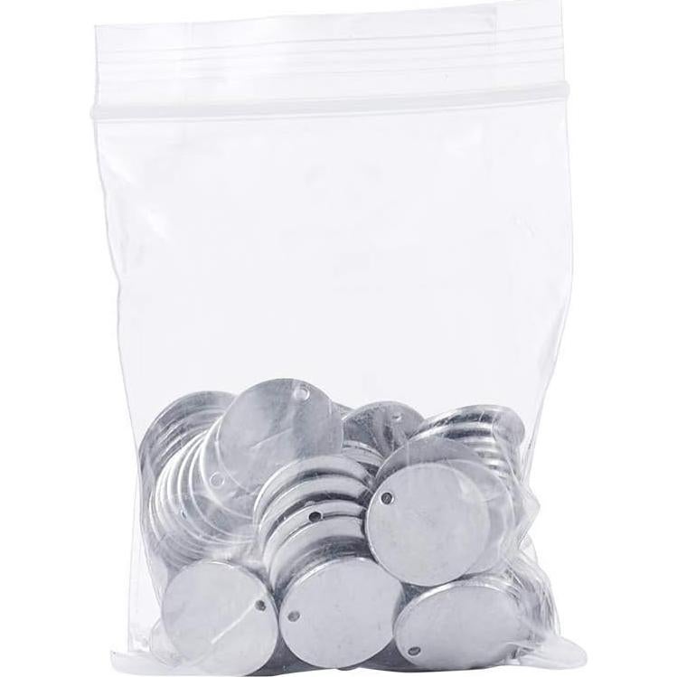 Etiquetas en Blanco de Acero Inoxidable Kissitty 100 Piezas 15mm