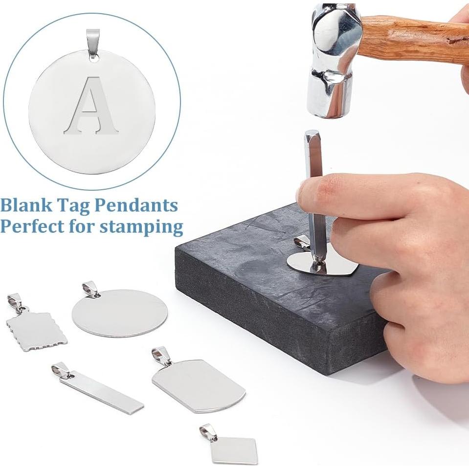 Plantillas de Acero Inoxidable BENECREAT 30 Piezas para Joyería