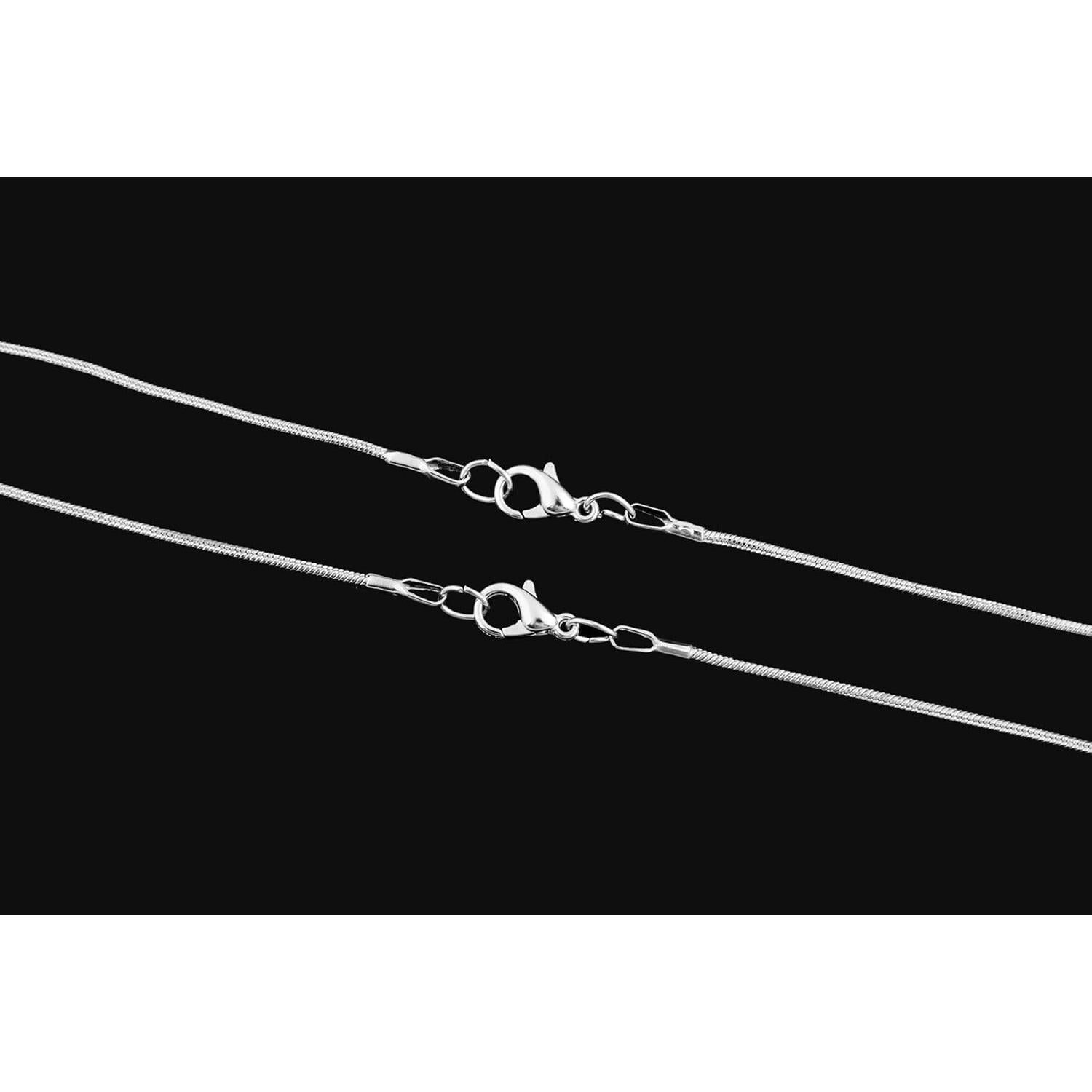 Cadena de Serpiente 925 Plata de Ley 1.2mm 24pcs 18" Cmidy