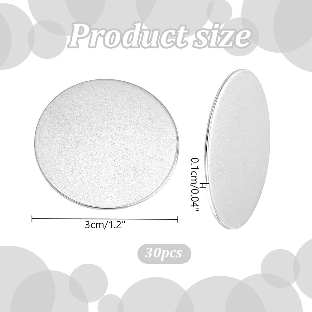 Etiquetas de Sello Planas Redondas PH PandaHall 30 pcs 30mm