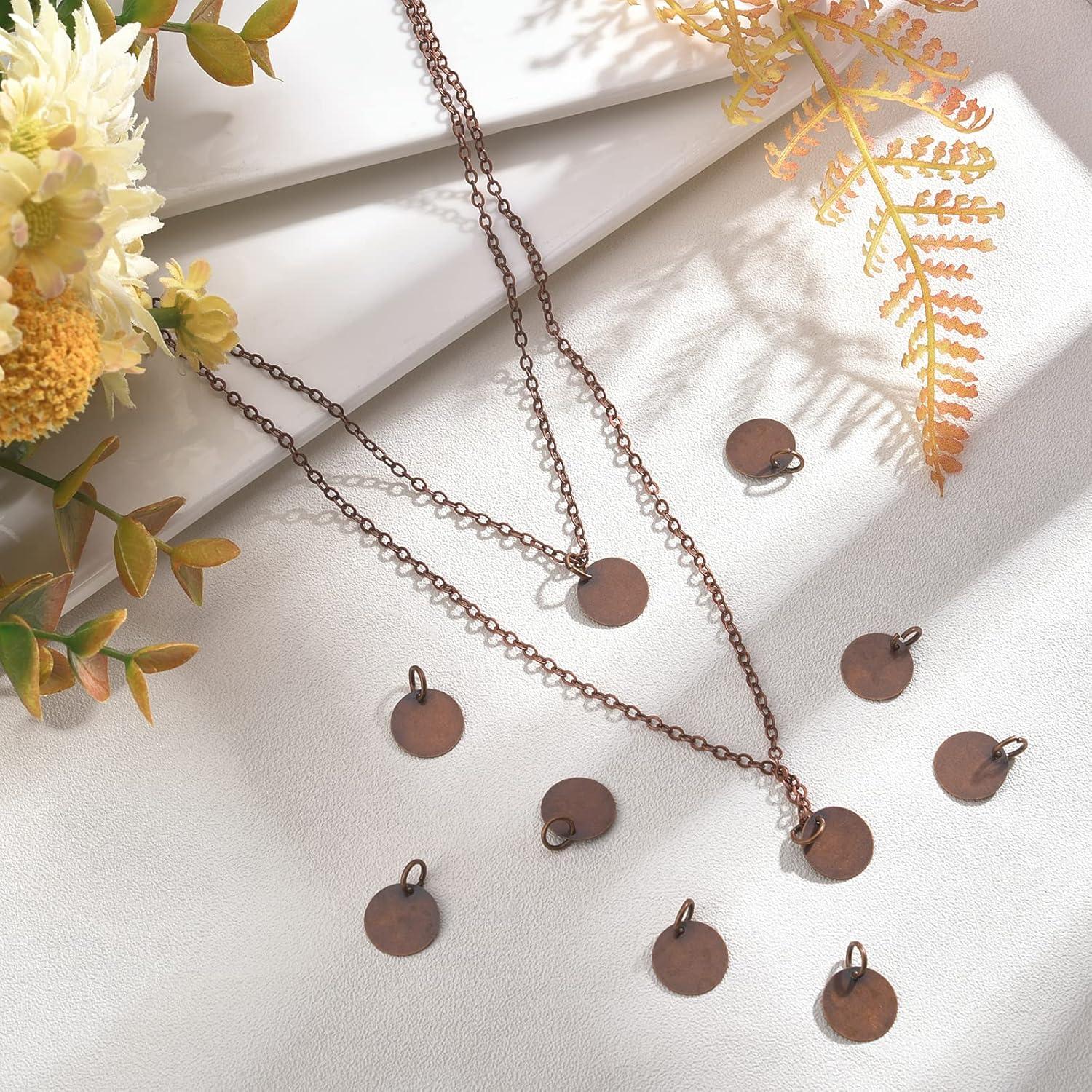 Etiquetas de Latón en Blanco 100Pcs 12mm SUPERFINDINGS