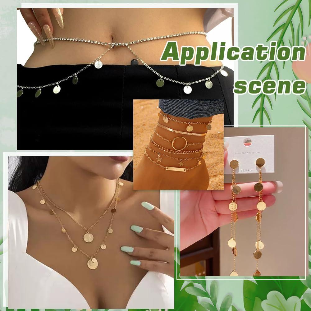 Colgantes Redondos en Blanco Chapados en Oro 18K BENECREAT - 24 PCS