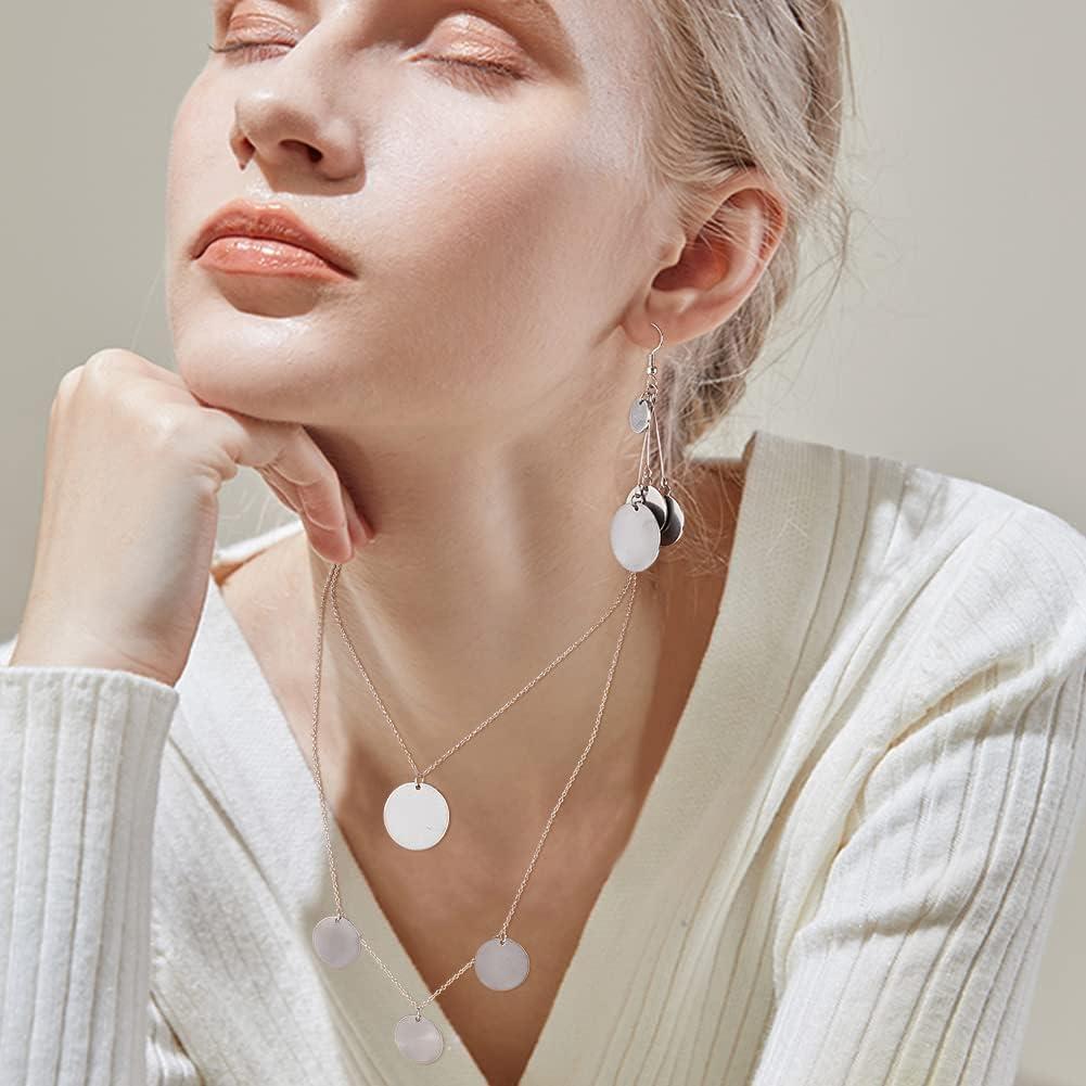 Etiquetas Planas Redondas PH PandaHall 40 pcs Acero Inoxidable 10-25mm